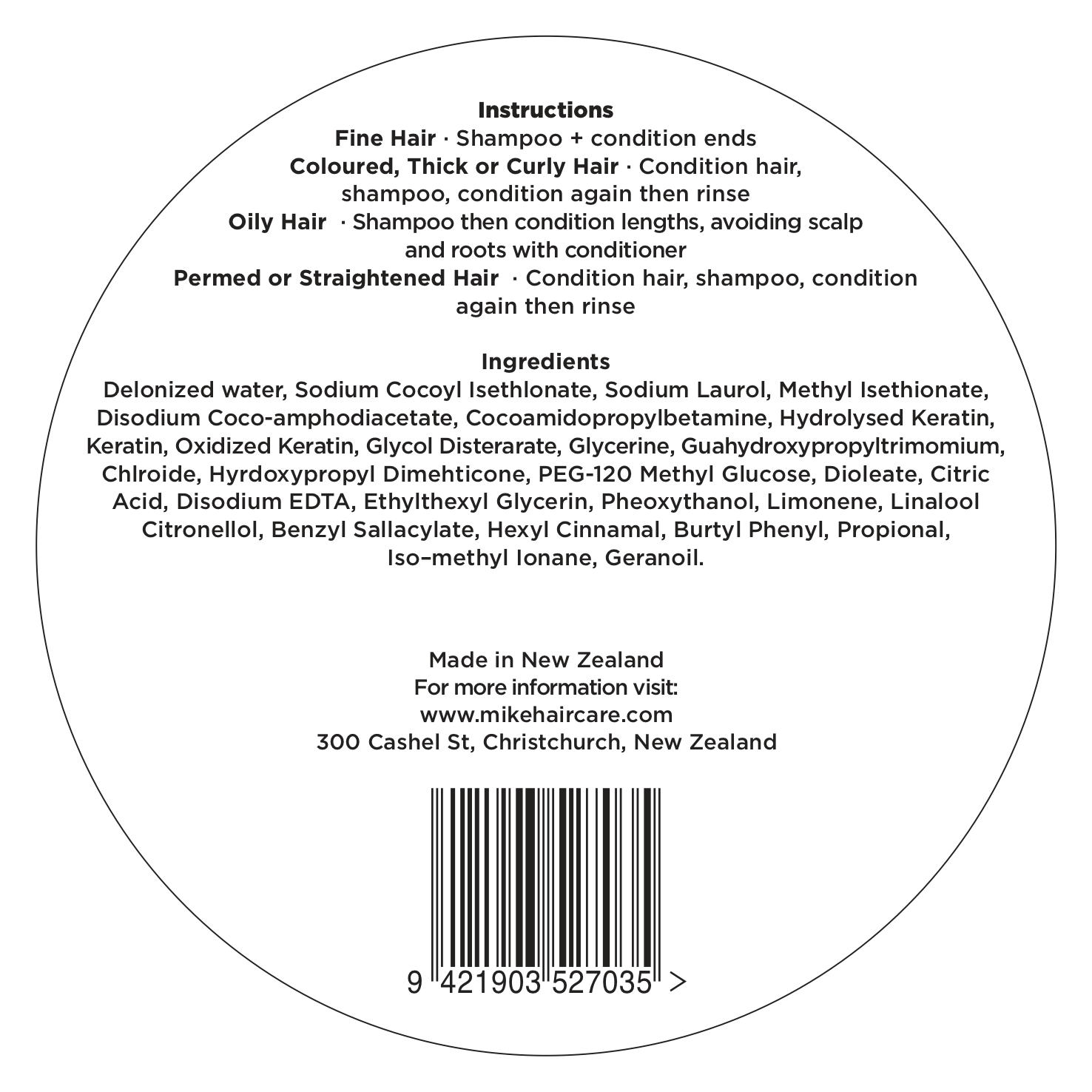 Hair Conditioner. NO SULPHATES, PARABENS OR SALTS.